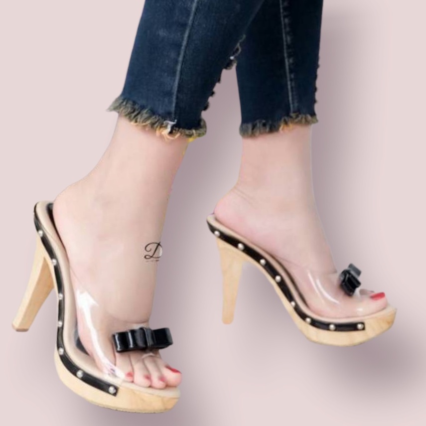 sandal heels wanita pita mika sandal selop heels