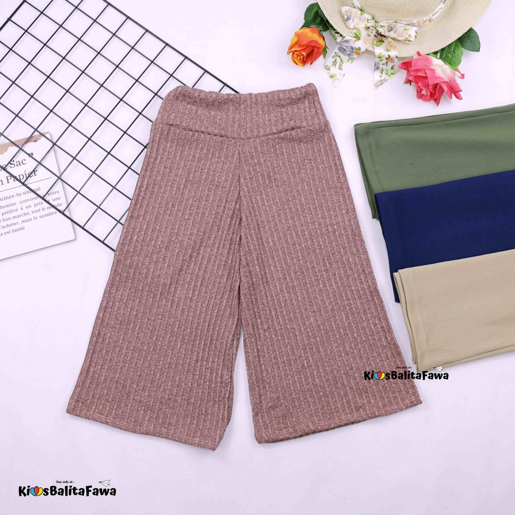 Kulot Polos uk 12-15 Tahun / Celana 3per4 Anak Perempuan Skirt Celana Pendek Pants Kulot Bawahan Polos Babycinnamon