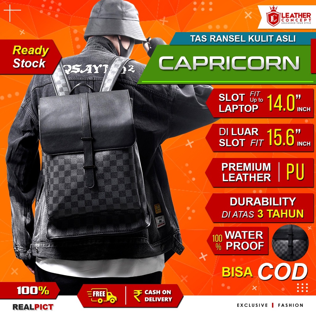 Tas Ransel Kulit Pria Tas Pria Backpack Pria Tas Kulit CARPICORN