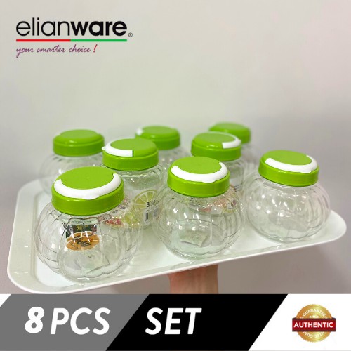 Elianware Canister Set with Tray Toples Nampan (6Pcs FREE 2Pcs/Pack) PET, BPA FREE
