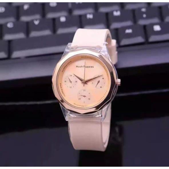 [DG] JAM TANGAN WANITA ELEGAN TERBARU 2021 HUSH PUPPIES OVAL CRONO OFF HIASAN HP-175