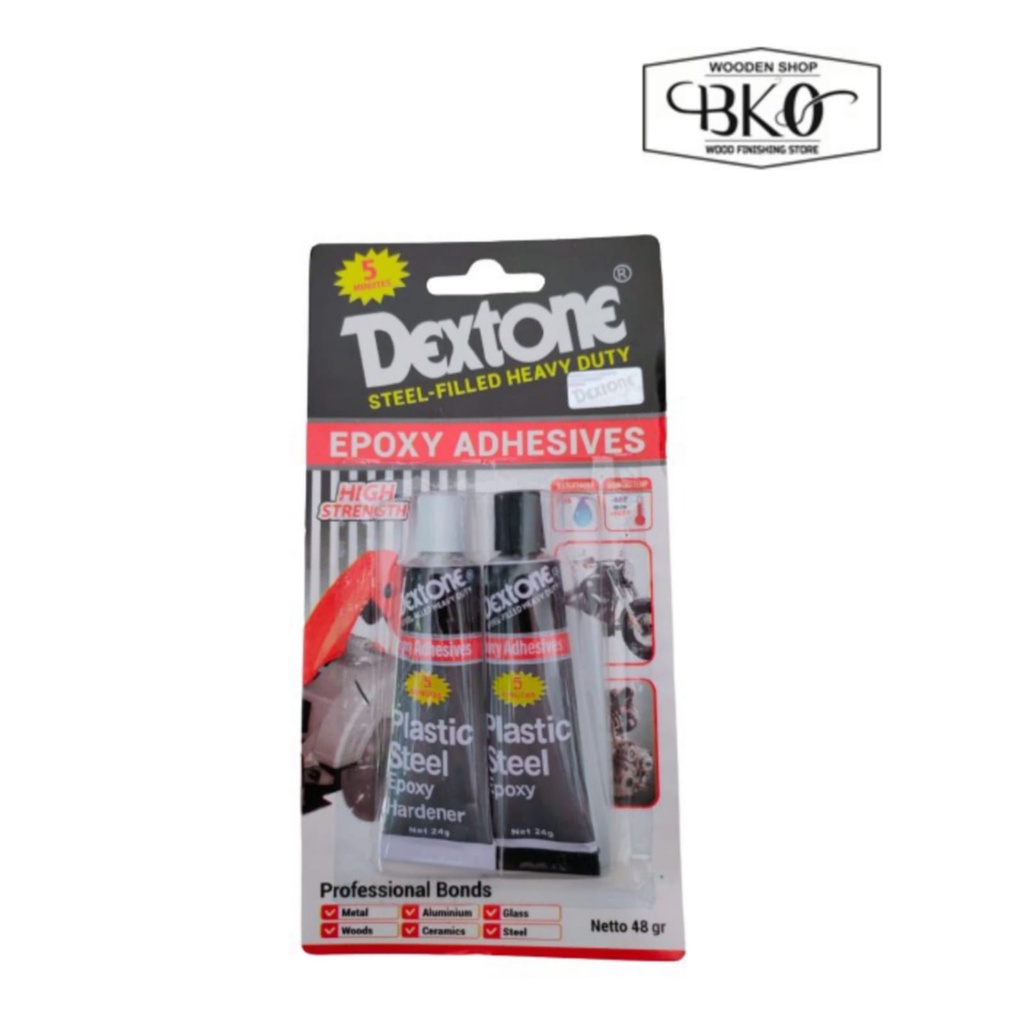 

LEM BESI DEXTON DEXTONE EPOXY 5 MENIT RESIN+HARDENER ADHESIVE 5 MINUTE