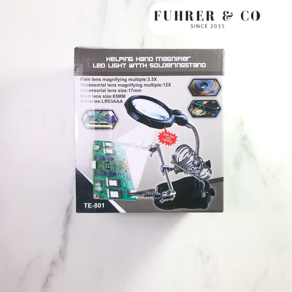 Soldering Helping Hand with Led Magnifier TE-801