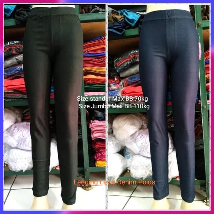  Celana  Legging  Levis Panjang Denim Polos Tebal  Dan Adem 
