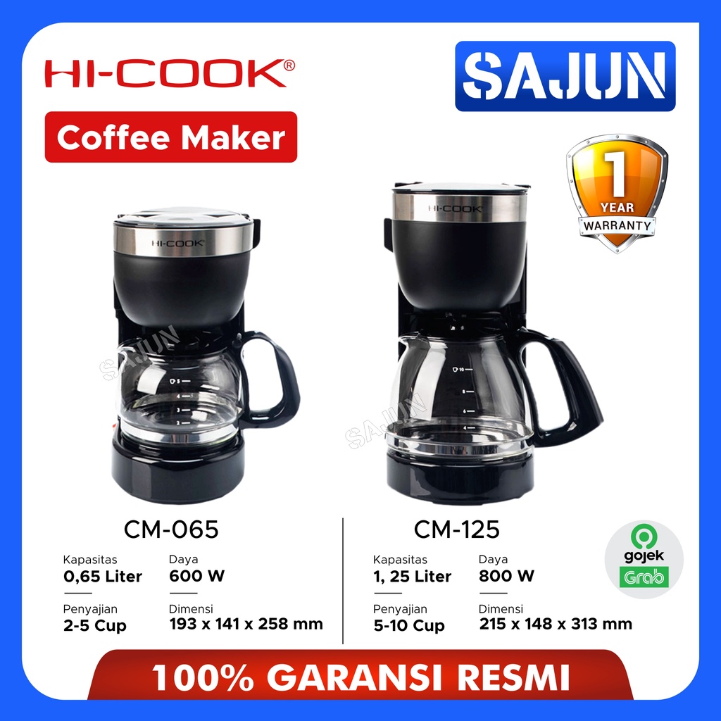 HI-Cook Coffee Maker CM-065 CM-125 Mesin Kopi CM065 CM125