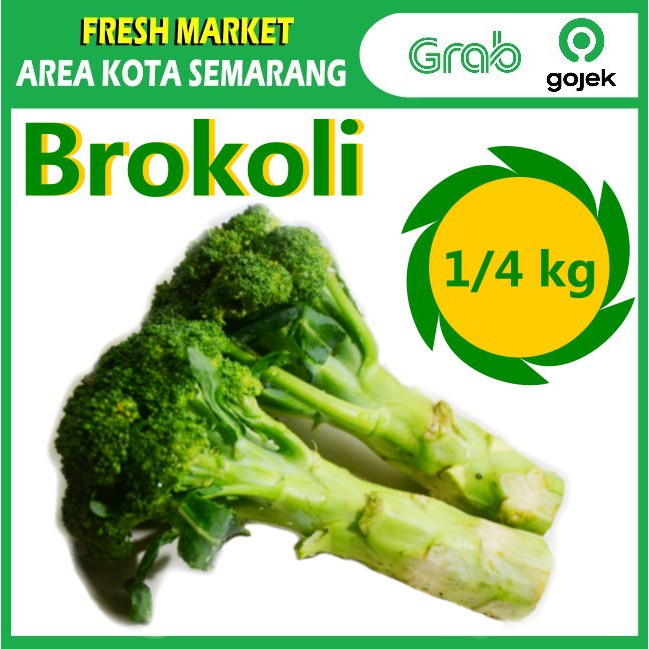 

[FRESH MARKET] Sayur Brokoli Hijau Segar 1/4 Kg atau 250 Gram