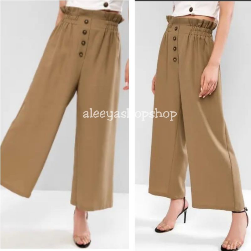 ALEEYA Kulot Suede Kancing / Leony Cullotes (3104)