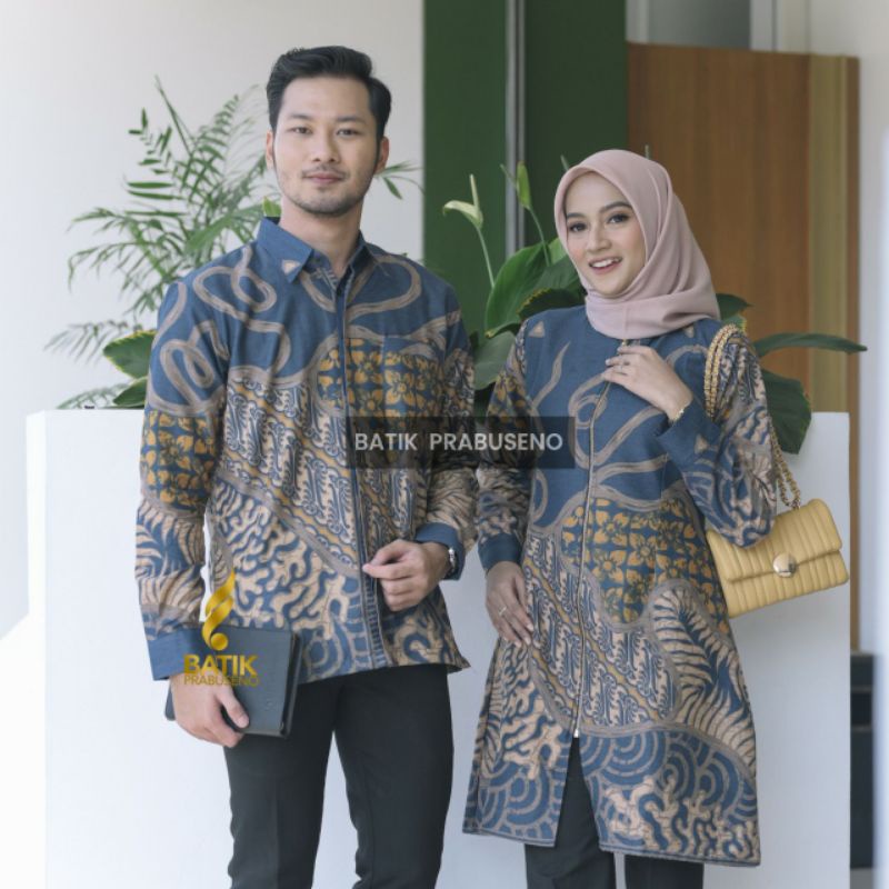 COUPLE MOTIF SEMBADRA DOBBY BATIK COUPLE MODERN BATIK PREMIUM BATIK KATUN ORIGINAL PRABUSENO