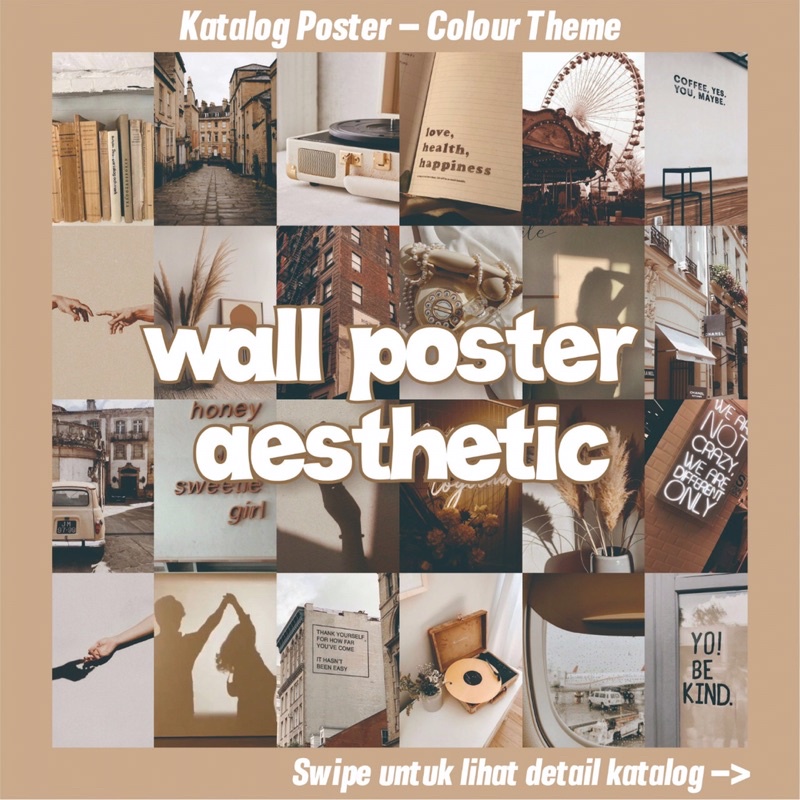 [24Pcs]Poster Dinding Aesthetic Murah | Wall Poster Aesthetic A6 A5