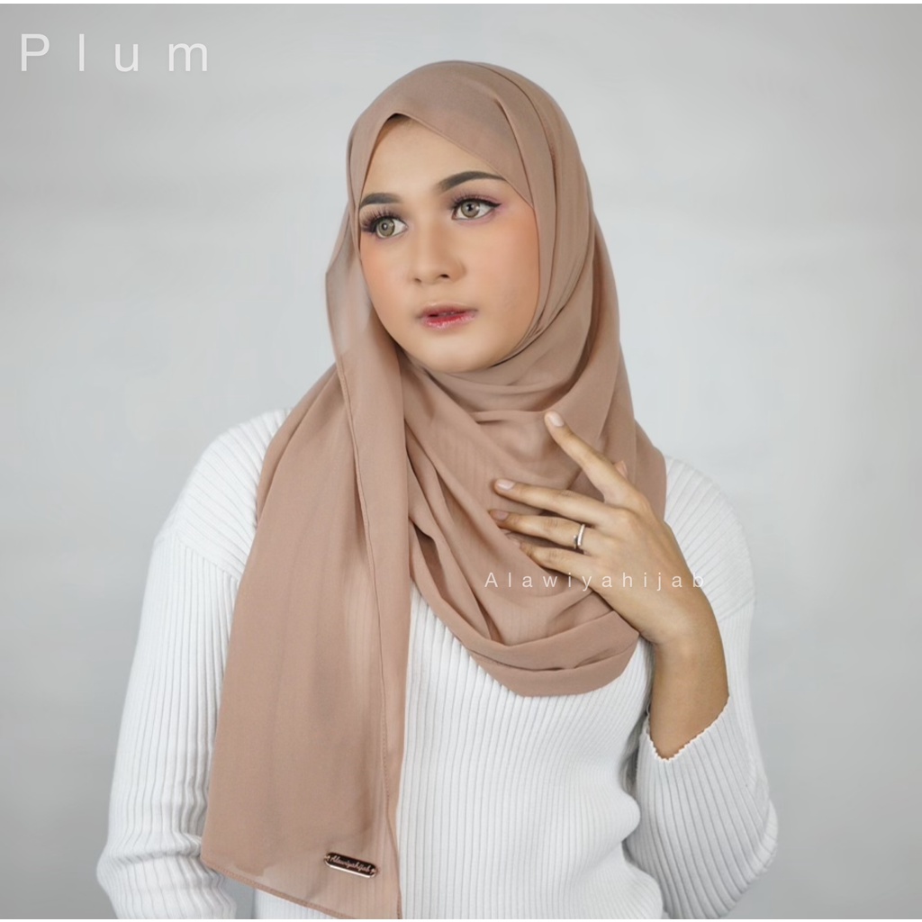 PASHMINA PANJANG EXCLUSIVE ALAWIYAHIJAB 185x75 cm-Plum