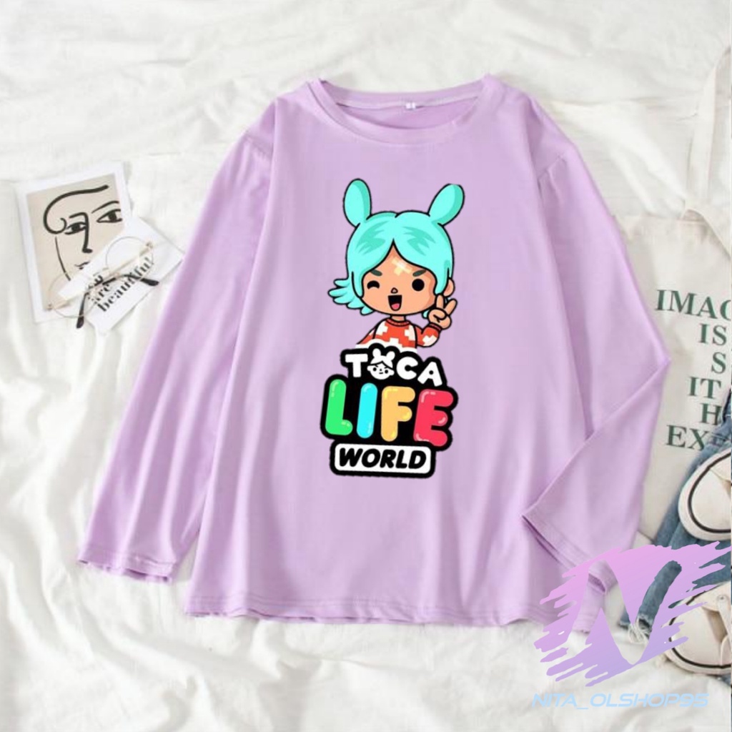 kaos toca boca kaos anak lengan panjang toca life wolrd permainan anak