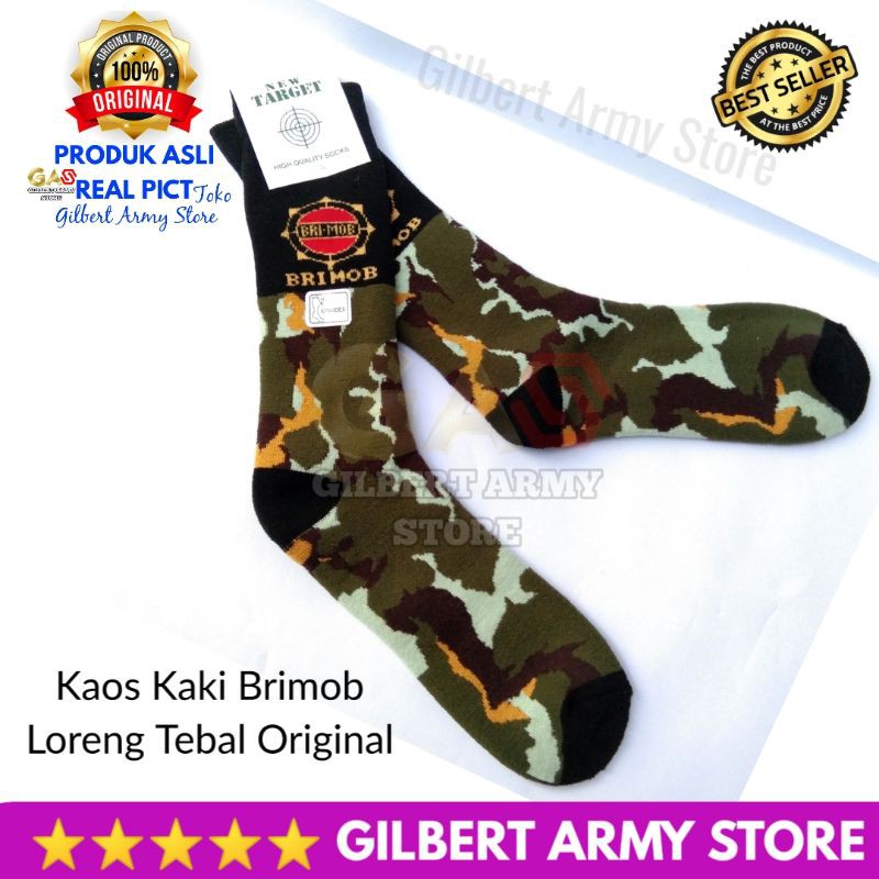 Kaos Kaki Loreng Brimob Murah Gilbert Army Store Grosir Kaos Kaki Pdl Loreng Tebal Corak Army baru