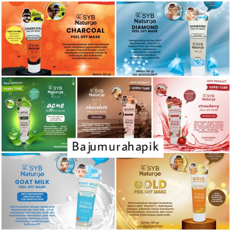 SYB Masker Naturgo Tube Peel Off Mask