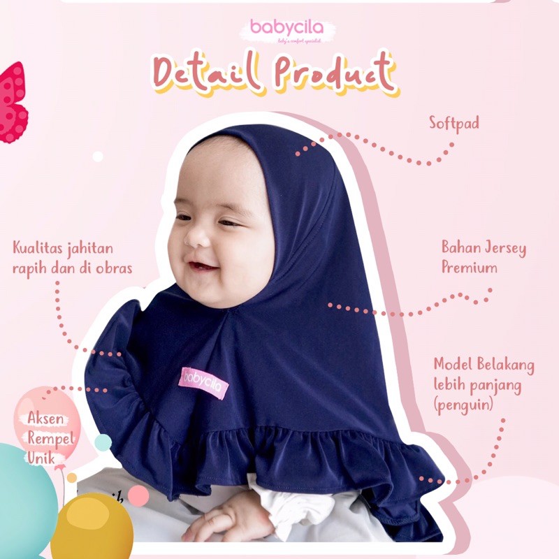 Babycila Jilbab Yumna Hijab Anak Jersey Premium