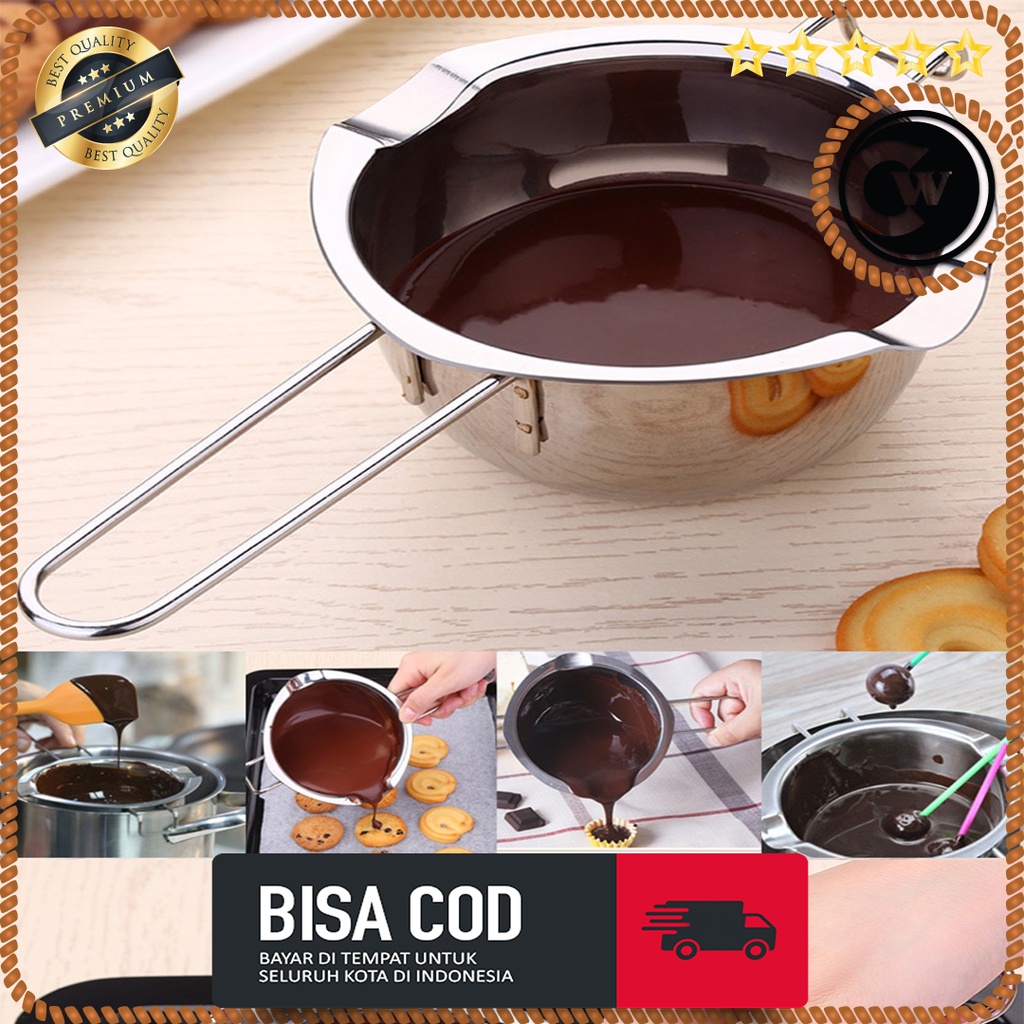 Panci Leleh Keju Coklat Stainless Steel | Chocolate Melting Pot Pan