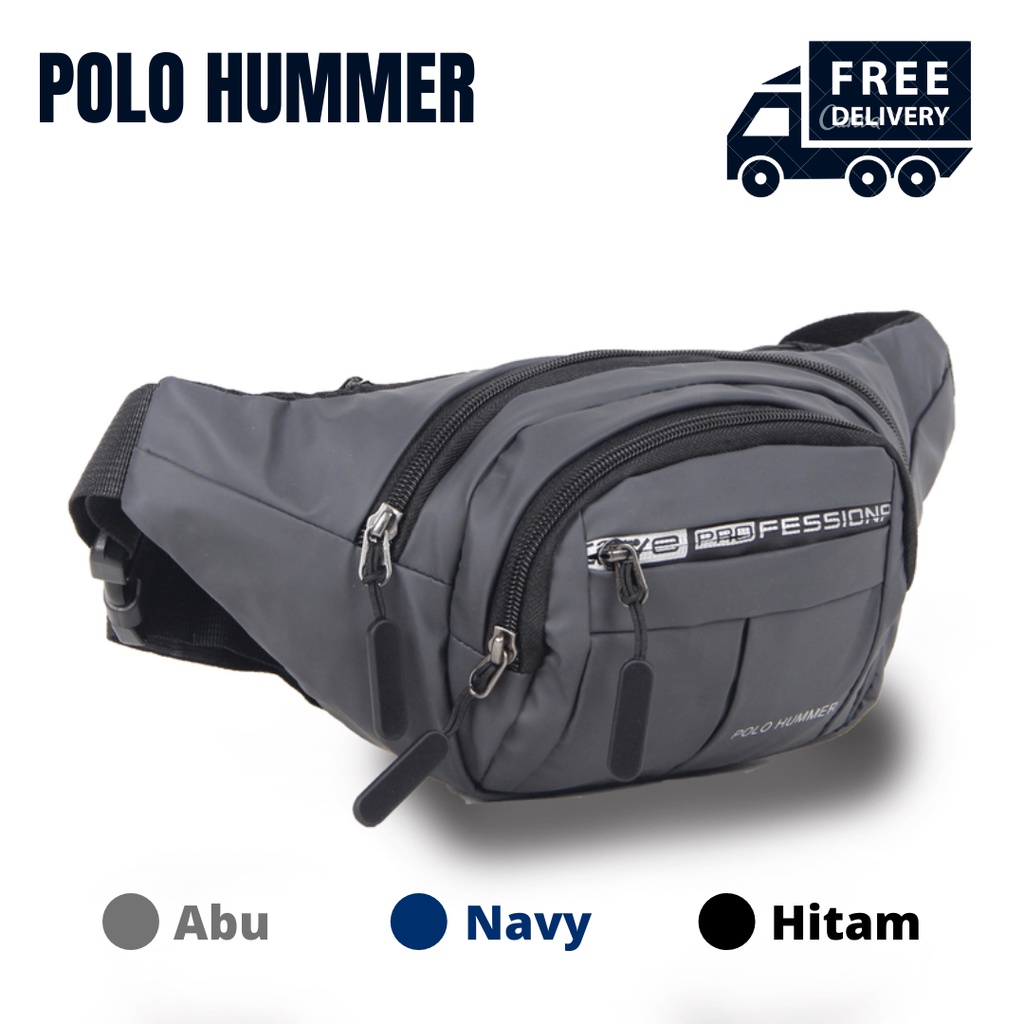 Tas Pinggang Pria Waterproof POLO HUMMER - Selempang Pria Murah Berkualitas