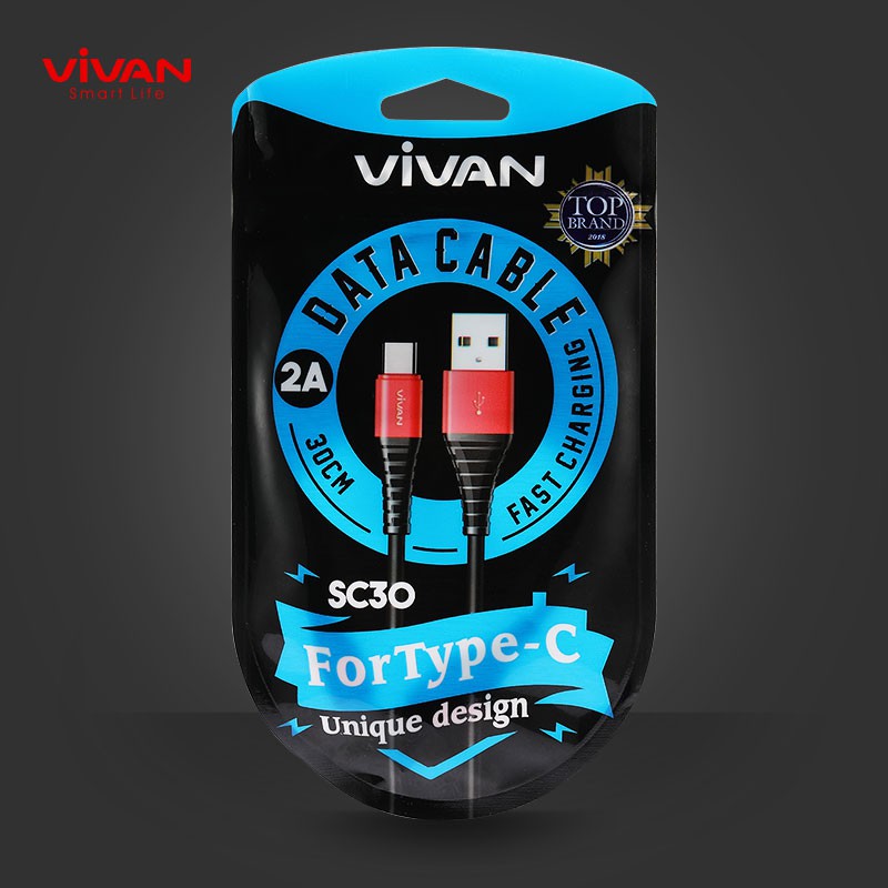 VIVAN Kabel Data USB Micro (100cm) + Kabel Type C (30cm) + Kabel iPhone (100cm) Garansi 1 Tahun