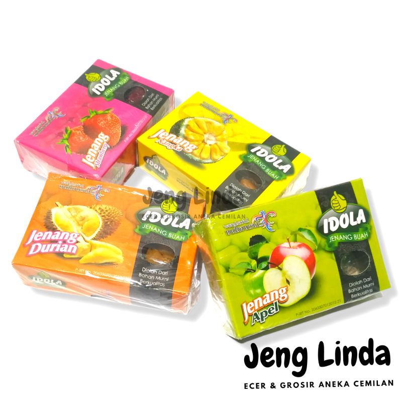 

Jenang Buah Rasa Strawberry, Apel, Nangka, & Durian Cap Idola