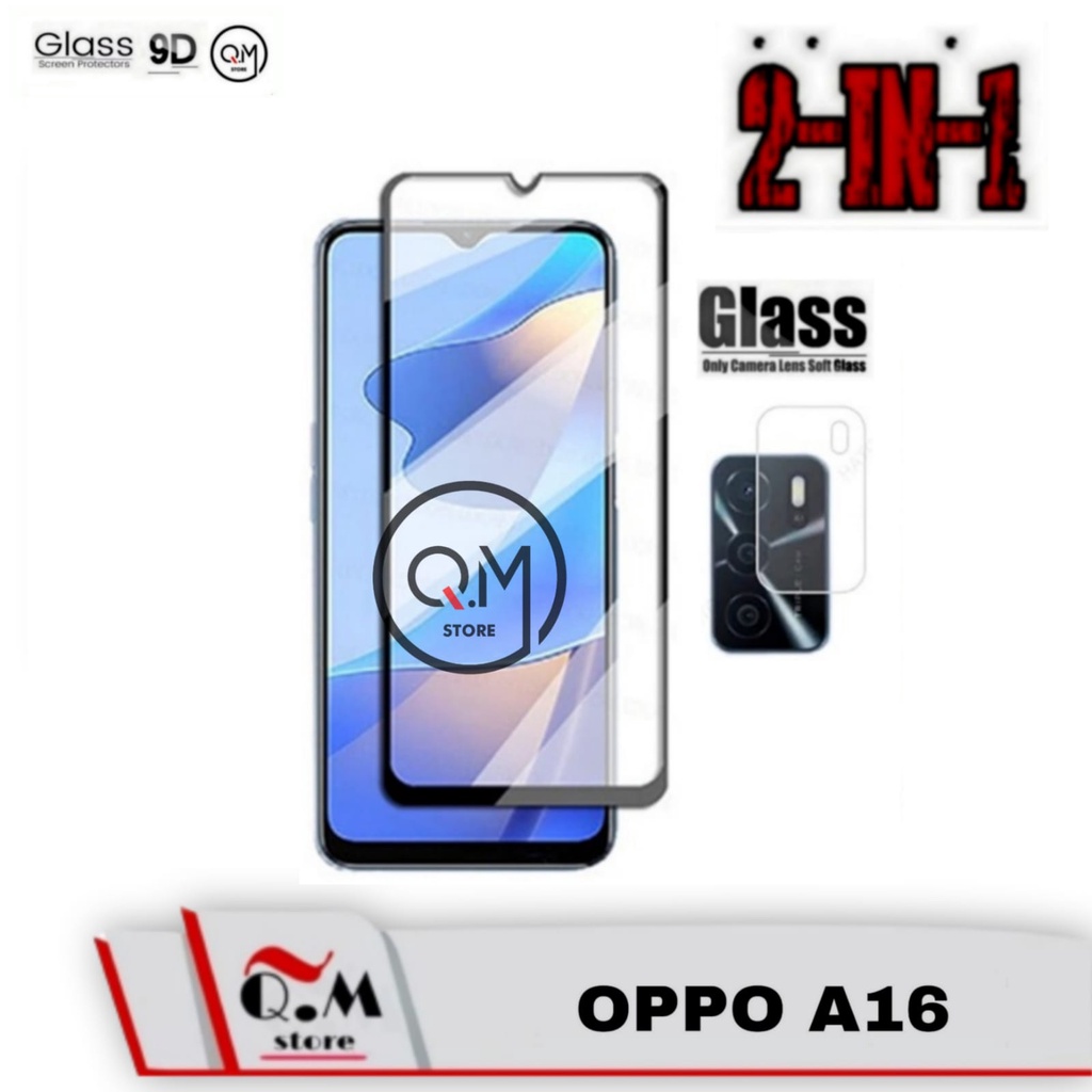 Paket 2 in1 Tempered Glass Oppo A16/ A31/A33/A53/A72/ Oppo A8 Reno 3/4 Realme 7/7i/C11/C12/C17/XT/X2 Pro