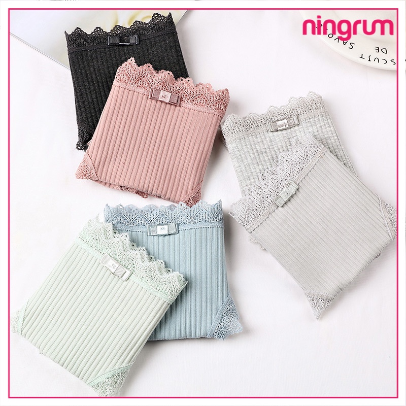 Ningrum Pakaian Dalam Wanita Celana Dalam Polos Cd Premium Quality Kancut Renda Seamless Import - 3008