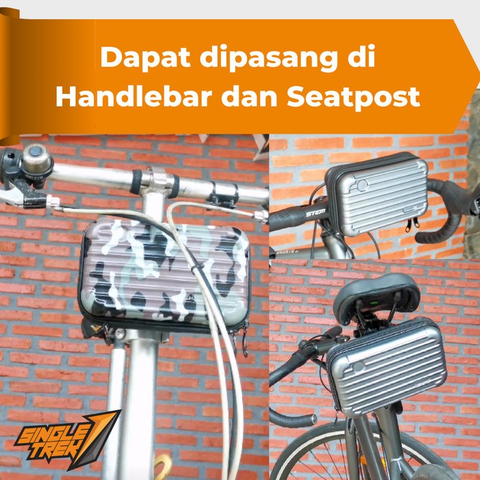 Tas Koper Sepeda Anti Pecah Mini Handlebar atau Bawah Sadel Grey