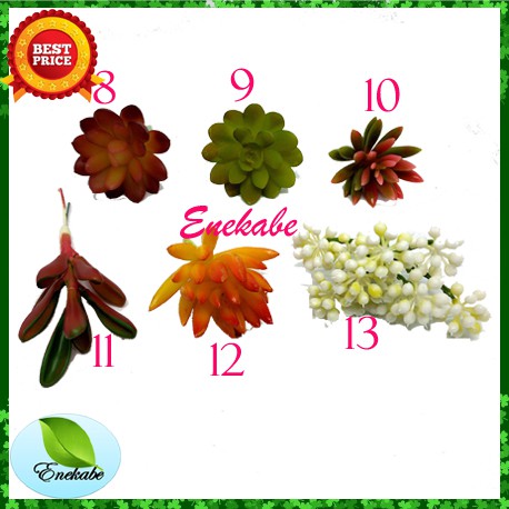 Best Deals New Kaktus Sukulen Palsu Cactus Artificial, Sukulen Kaktus Plastik Murah Tanpa Pot, Bunga