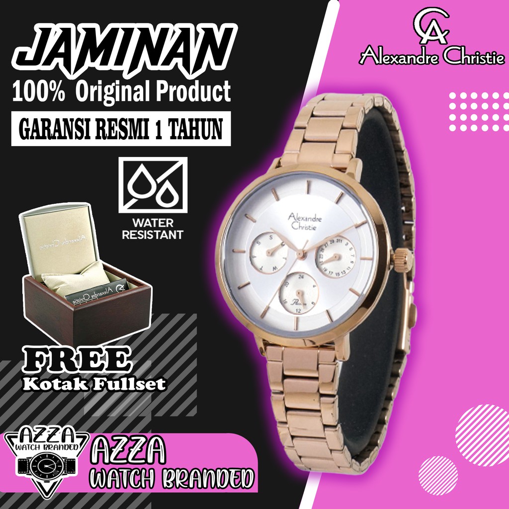 Alexander Christie Wanita Jam Tangan Alexandre Alexander Christie Wanita Original Branded AC 2871
