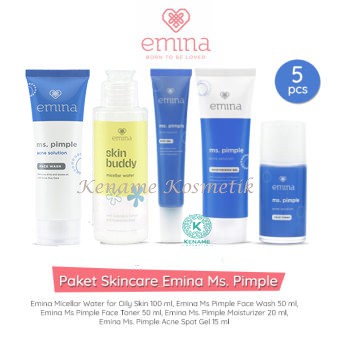 Paket Emina Ms Pimple Skincare Untuk Kulit Berminyak Dan Berjerawat 5pcs Skin Care Shopee Indonesia
