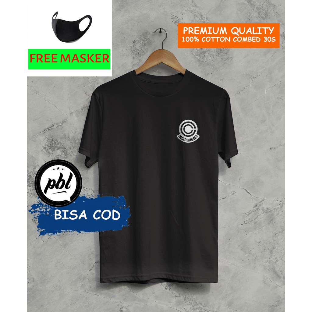 Kaos ANIME DRAGON BALL CAPSULE CORP pria  baju distro pria kaos pria baju pria