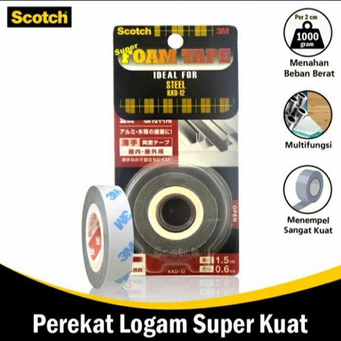 

Lucu 3M Double Tape Super Strong For Steel Kkd-12 12Mm X 1.5M Sale!!!