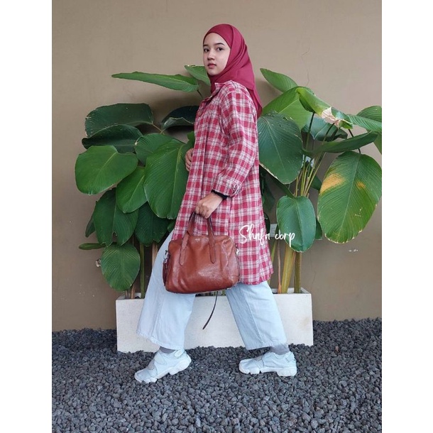 KEMEJA FLANEL OVERSIZED KOREAN STYLE