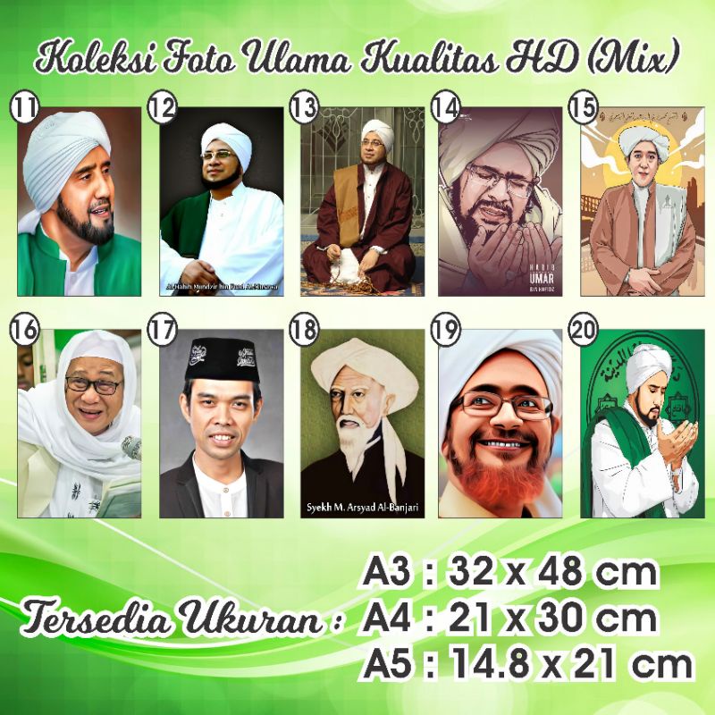 POSTER FOTO ULAMA/HABAIB KUALITAS HD