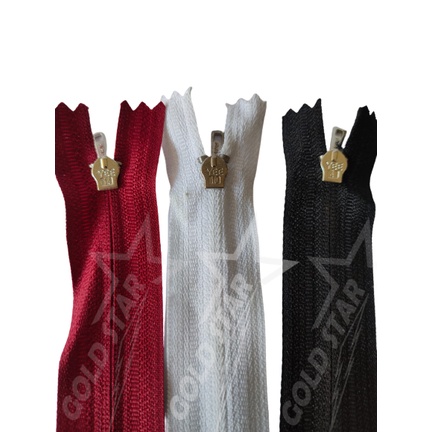 Resleting Celana YEE 5&quot; Resleting Rok Nylon Gigi Kecil 10 lusin