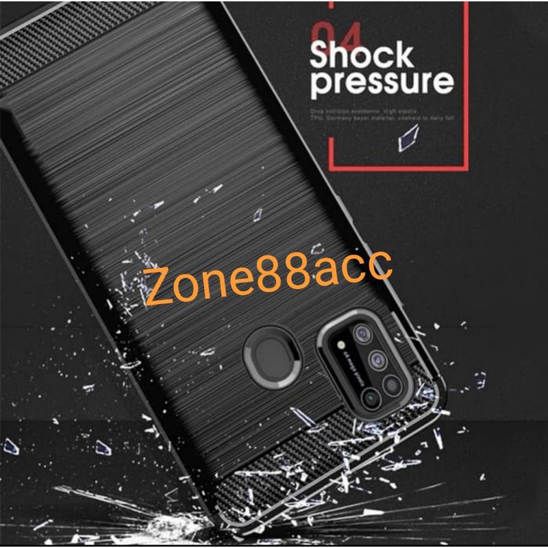 Silicon Case SAMSUNG M31 Softcase iPAKY Carbon Casing Cover TPU