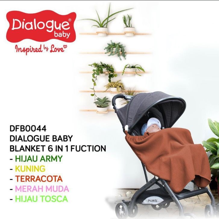 Dialogue Baby On The Go Blanket 6 in 1 Function DFB0044 Dialogue Baby Wrap 3 in 1 Baby On The Go Blanket 3in1 DFB0043 Baby Gift Kado Hadiah Kelahiran