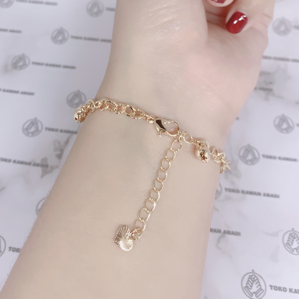 Gelang Tangan Xuping Gold Wanita Dewasa Motif Rantai Pecah Kopi Fashion *07