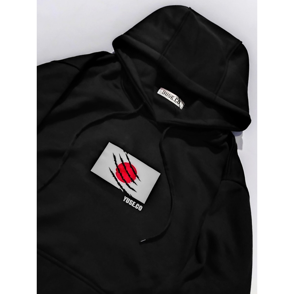 Jaket Hoodie YUSEKO BENDERA – Black Edition Trendy Casual Unisex Good Brand Quality Stylish