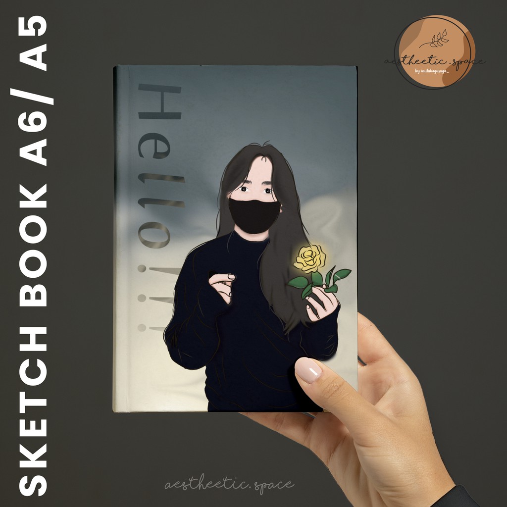 

buku gambar dengan cover custome / personal buku - Sketchbook A5/ A6 isi 80 (custome cover)