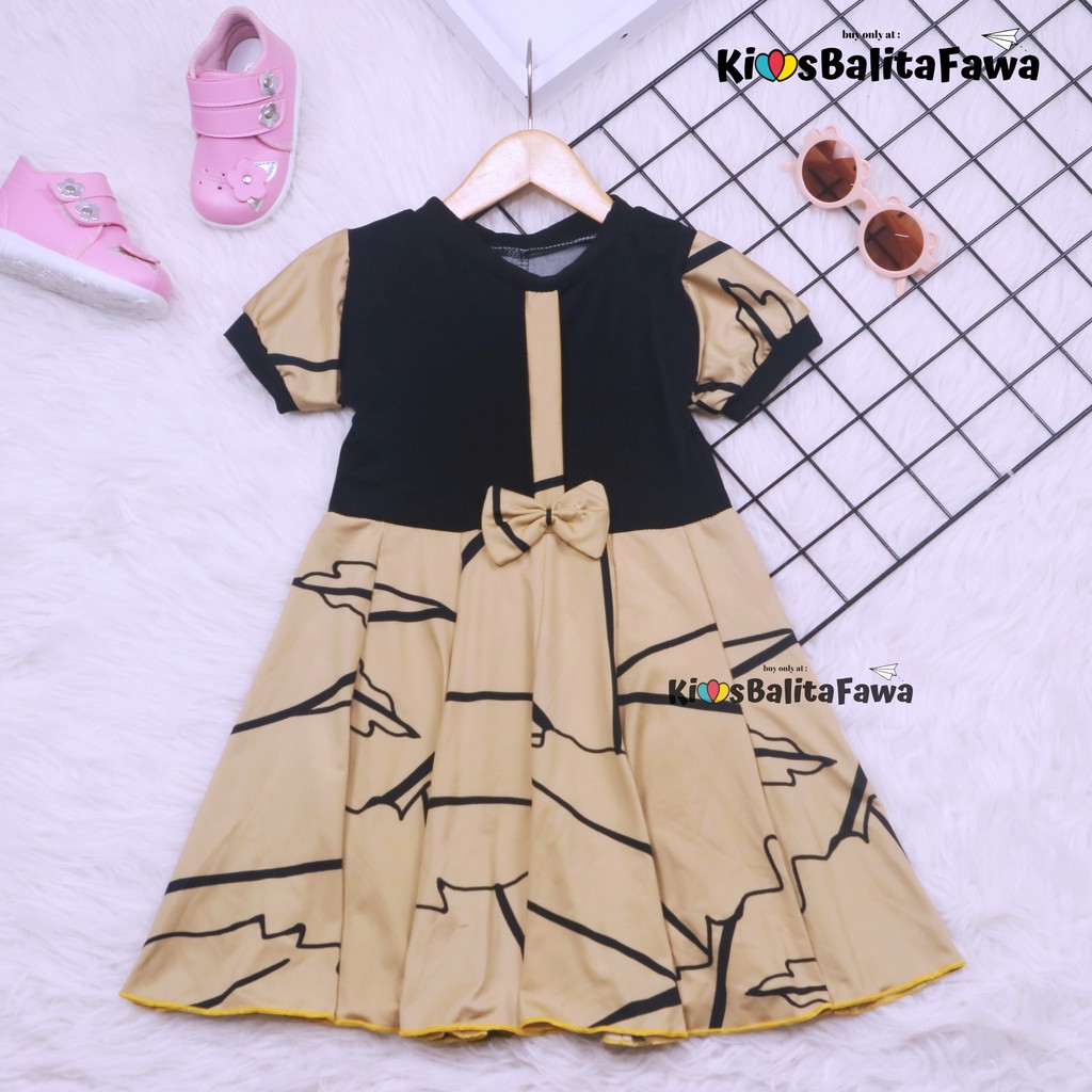 Dress Pita uk 3-4 Tahun / Dres Lengan Murah Baju Anak Perempuan Grosir Harian Gaun Pesta Batik Baru