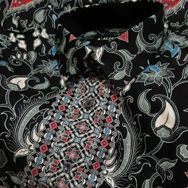 Kemeja Alisan Bayar Cod Alisan Kemeja Lengan Pendek Batik Reguler 10434 Merah Diskon Murah