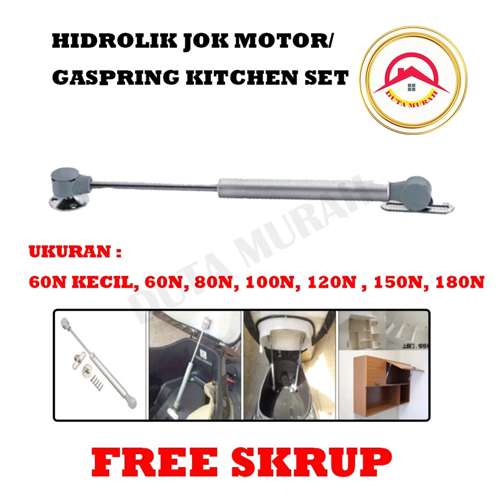 Gas Spring Hidrolis Isi (1 pcs) / Hidrolik Jok Motor Modif Variasi / gaspring Kitchen Set Furniture