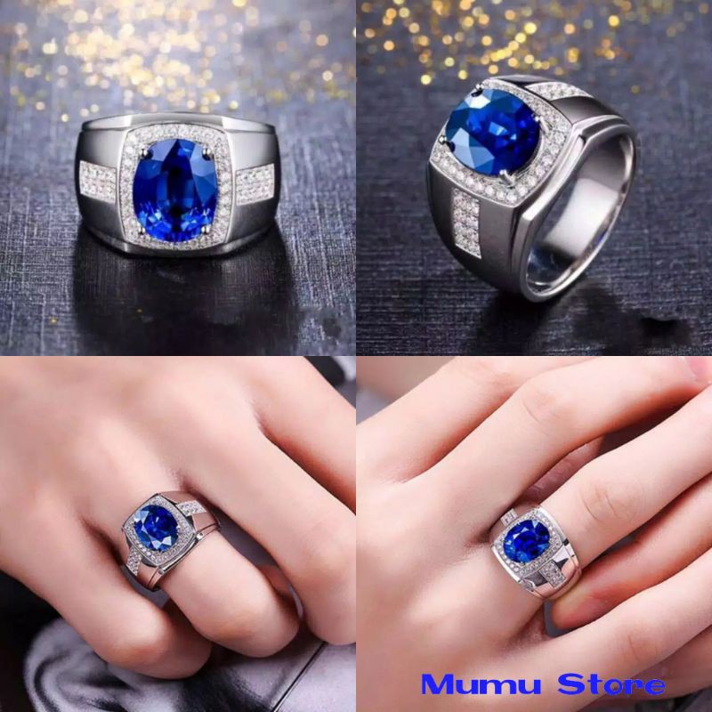 CINCIN PRIA DAN WANITA BLUE SAPPHIRE