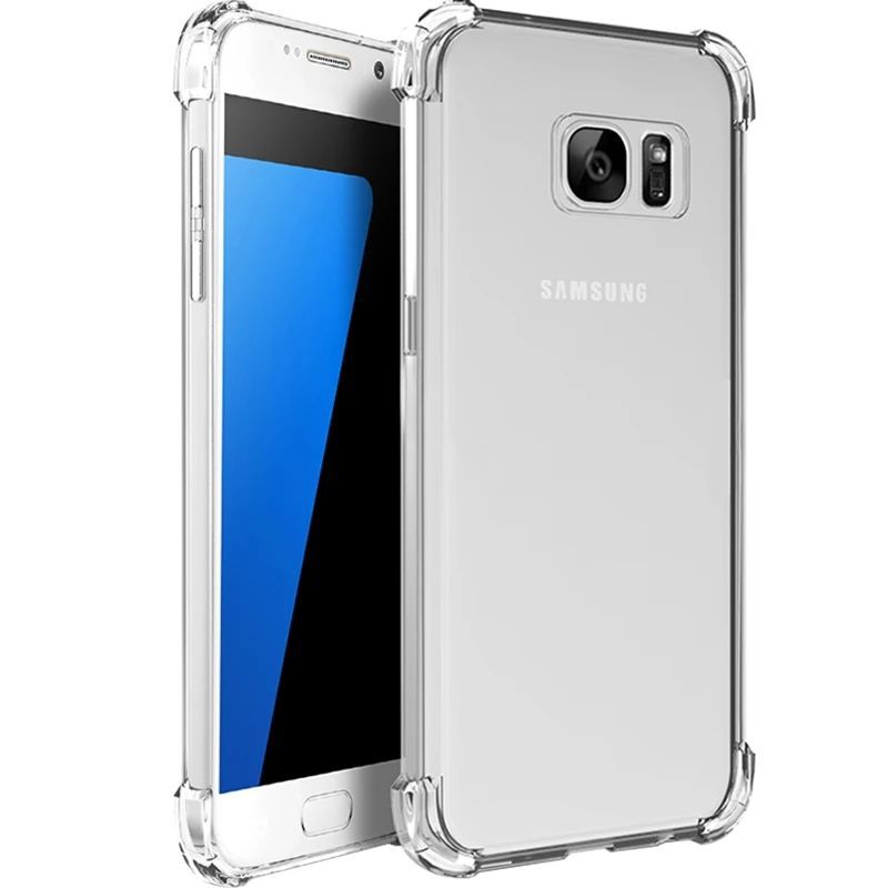 Softcase Anti Crack Samsung S7 Flat Docomo au softbank Global Silikon Clear Bening oke