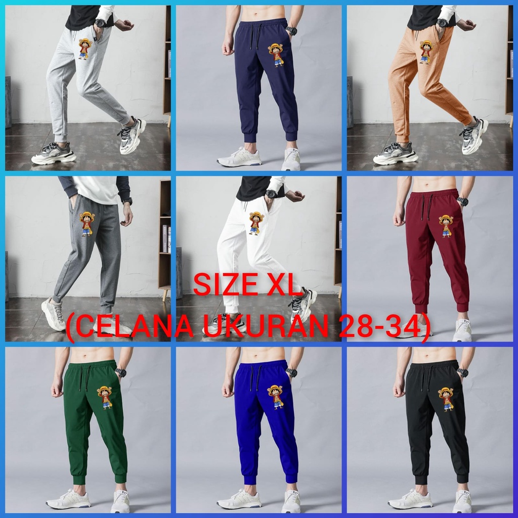 BISA COD/JHOSE/CELANA JOGGER LUFFY ANGKAT TANGAN/TERBARU/UNISEX