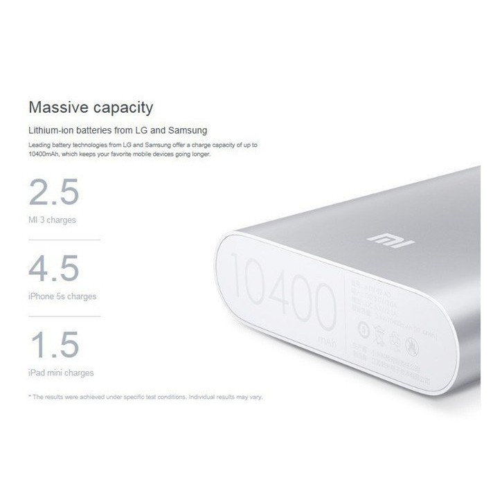 Xiaomi Powerbank High Capacity 10400 MAH Compact Travel Charger