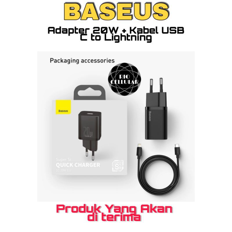 BASEUS Charger iPhone 12 20W Super Si Quick Charge USB C Port PD Charging