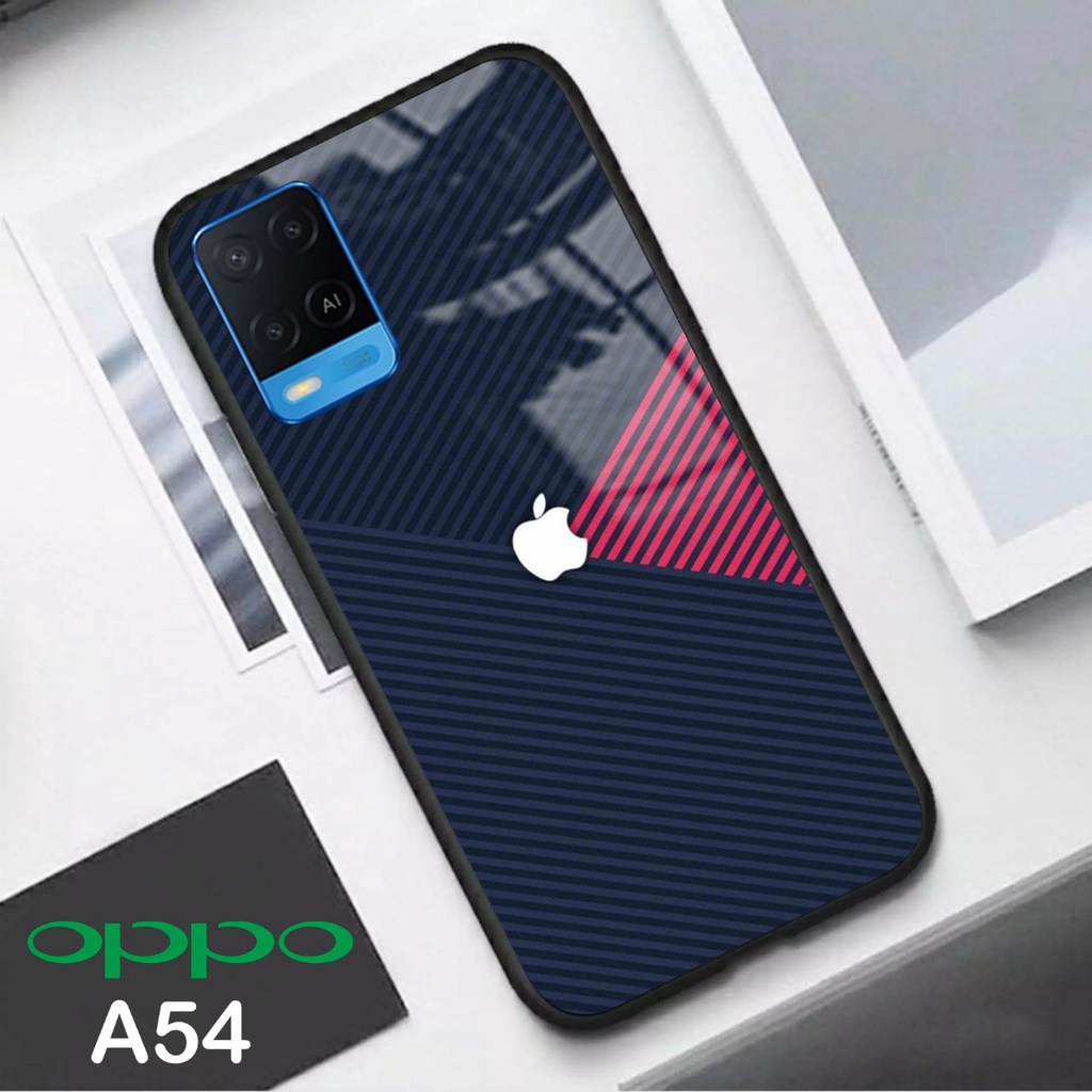 Softcase Glass Kaca Oppo A54 [FC11] Case Oppo A54 - Pelindung Hp Oppo A54 - Silicon Oppo A54 - Kesin