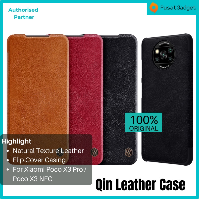 Case Xiaomi Poco X3 NFC / Poco X3 Pro QIN Leather Flip Casing