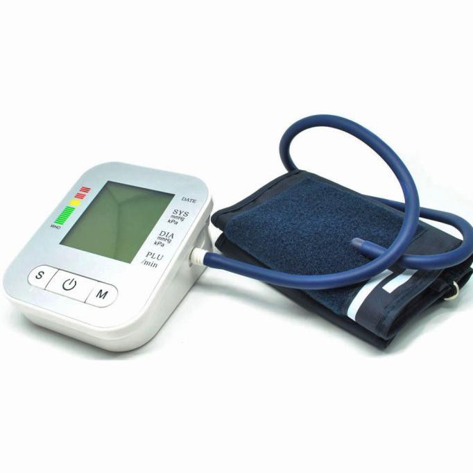 DIGITAL TENSIMETER ALAT UKUR TENSI TEKANAN DARAH JANTUNG OMRON DR CARE - Silver