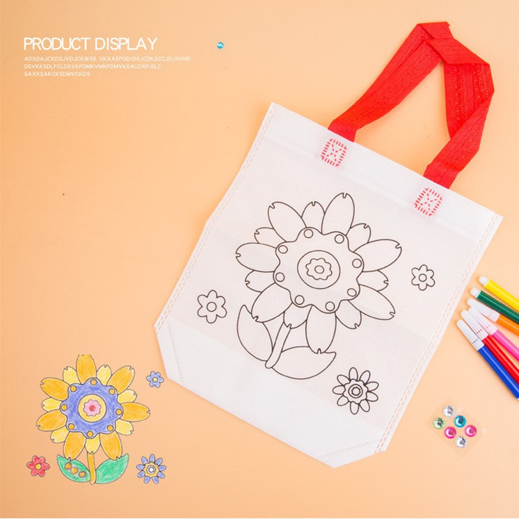 Coloring Bag | Tas Mewarnai Anak | DIY Do It Yourself Prakarya | Mainan Edukasi Anak-04 Bunga